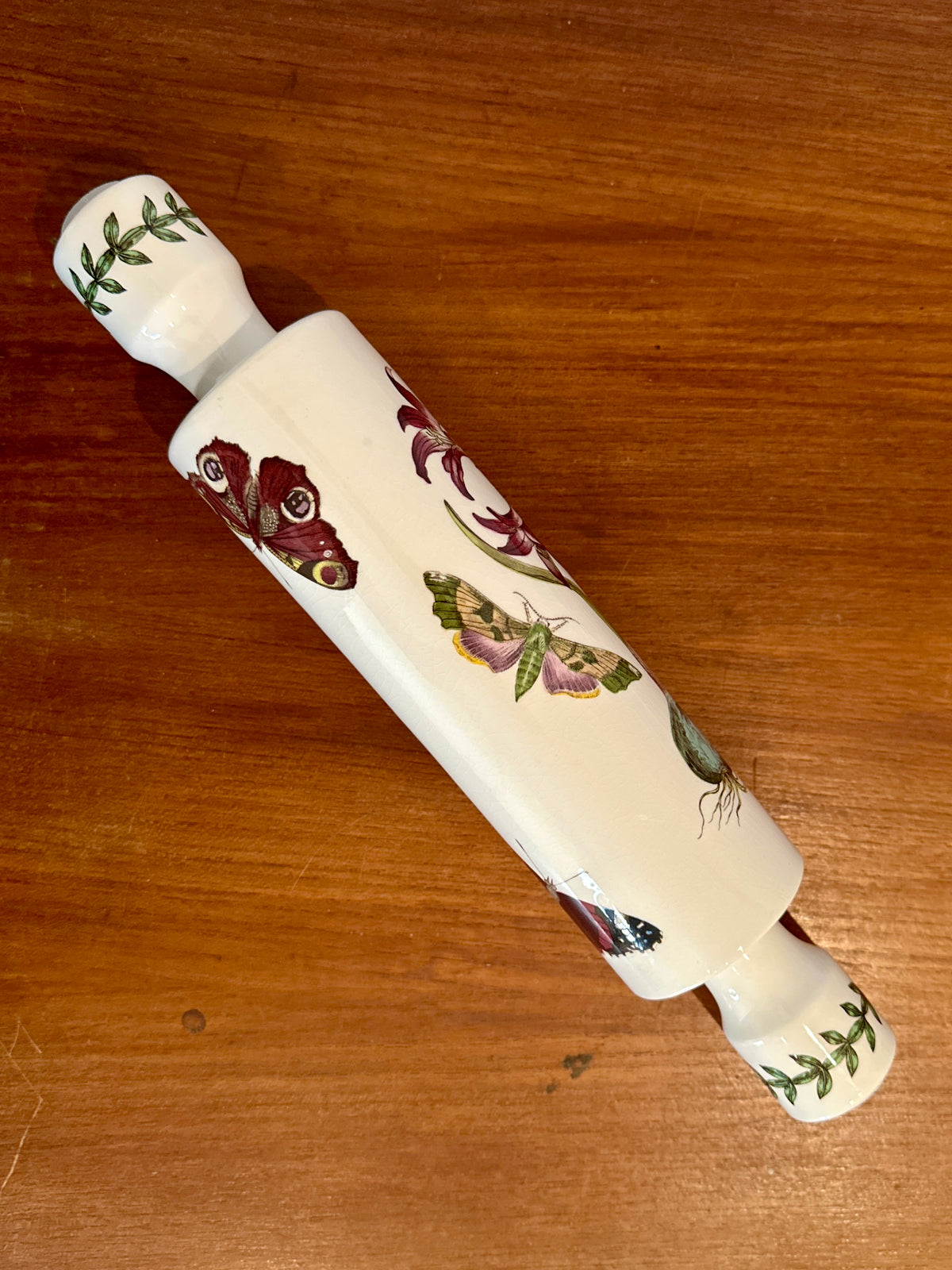 Rouleau à pâtisserie creux en céramique - objet chiné