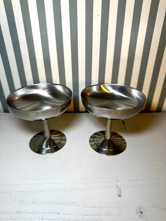 Lot de 2 coupes à glace vintage - produits chinés