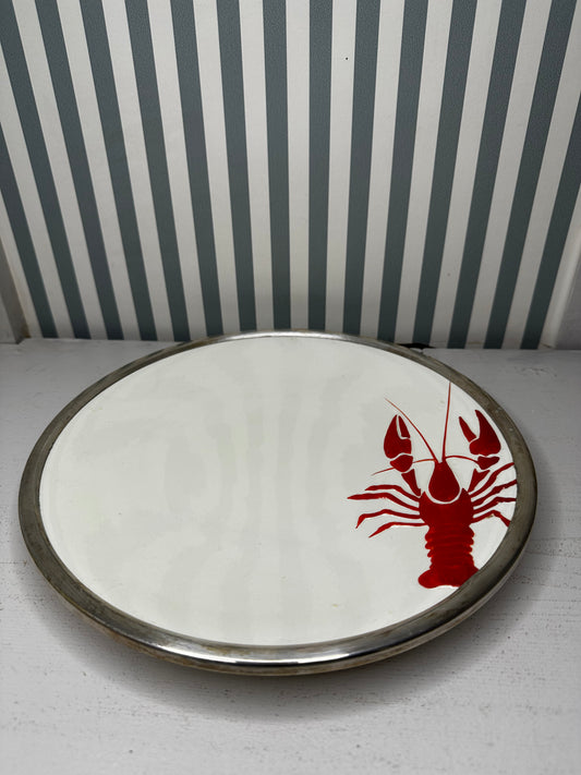 Assiette homard - produit chiné