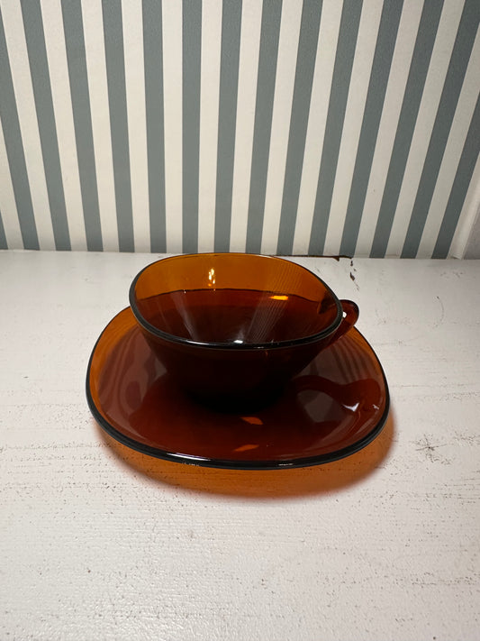 Tasse à café et soucoupe mid-century - produits chinés