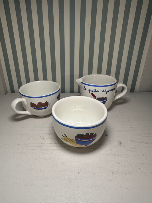 Ensemble petit déjeuner rétro - produits chinés
