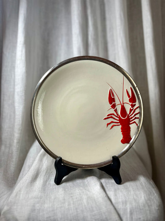 Assiette homard - produit chiné