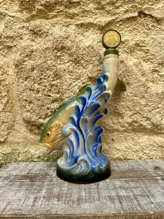Carafe poisson vintage Jim Beam - produit chiné