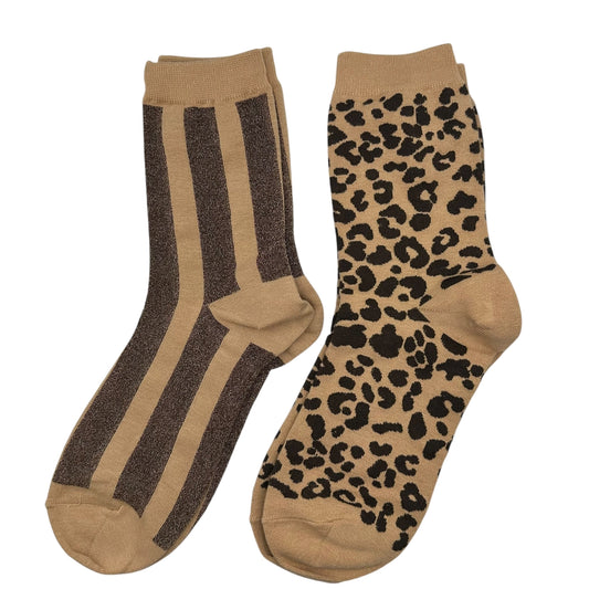 Duo de chaussettes Sand Leopard & Sand Berlin avec broche Insecte