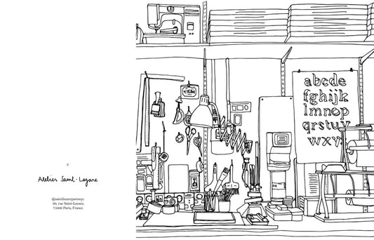 Intérieurs de Zoé de Las Cases (cahier de coloriage)