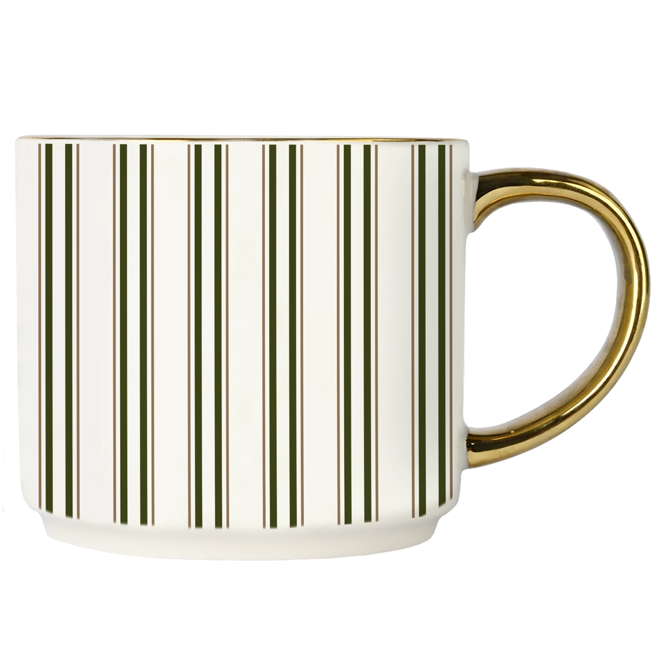 Tasse à rayures vertes