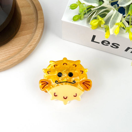 Petite barrette poisson globe