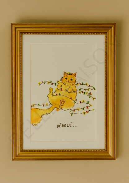 Illustration à l'aquarelle - Désolé