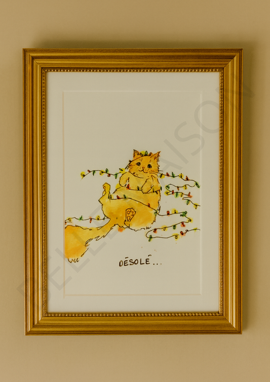 Illustration à l'aquarelle - Désolé