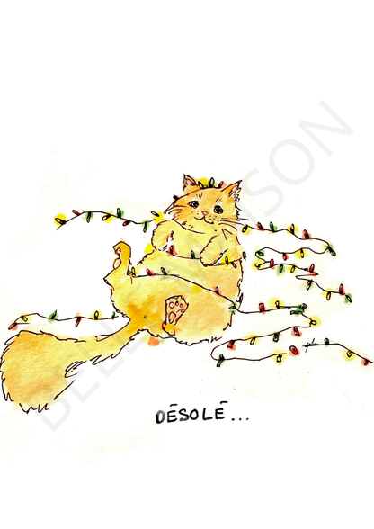 Illustration à l'aquarelle - Désolé