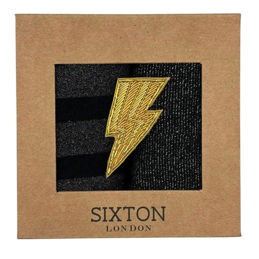 Duo de chaussettes Black Berlin & Black Tokyo avec broche Éclair