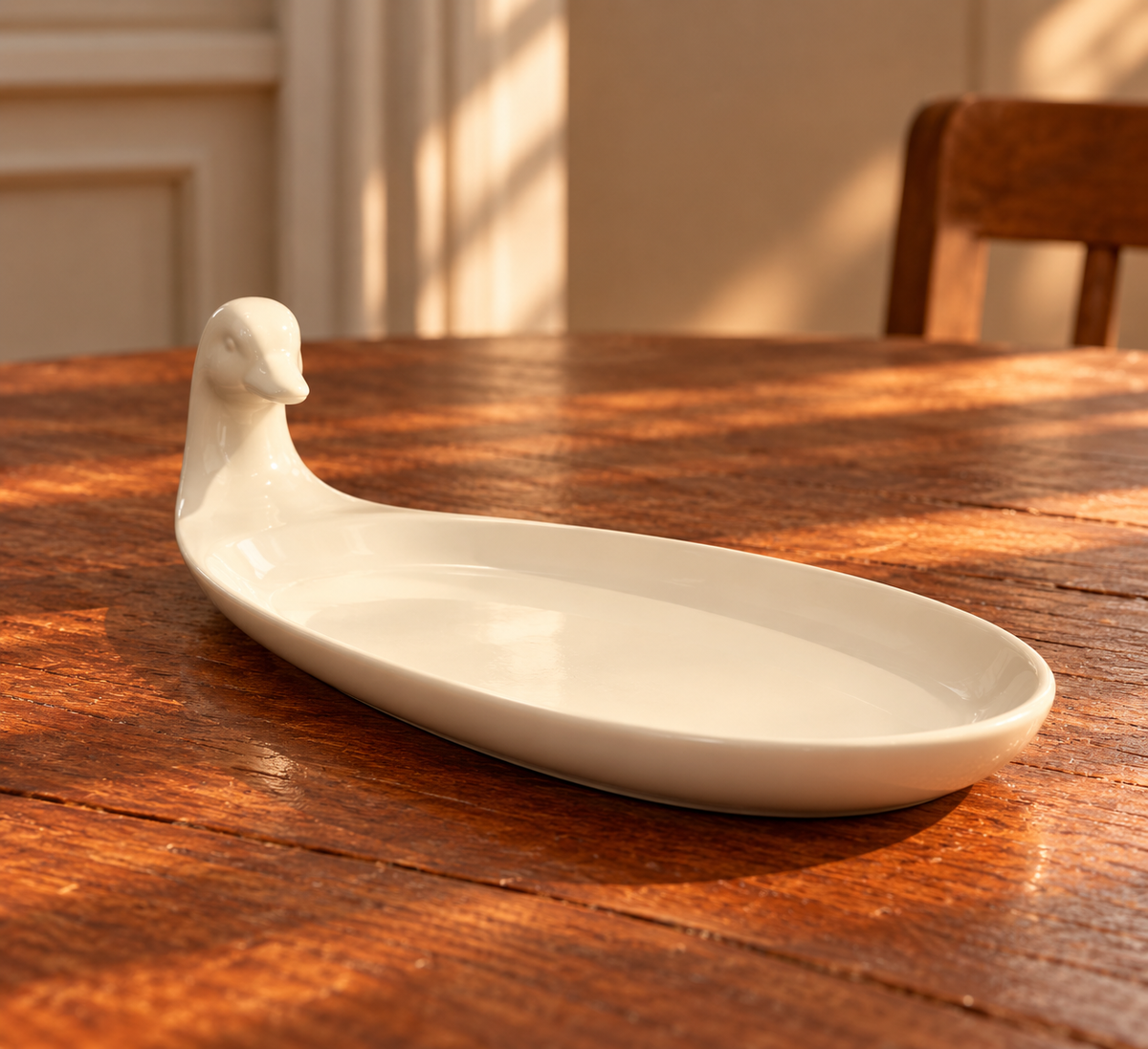 Plat canard vintage - objet chiné