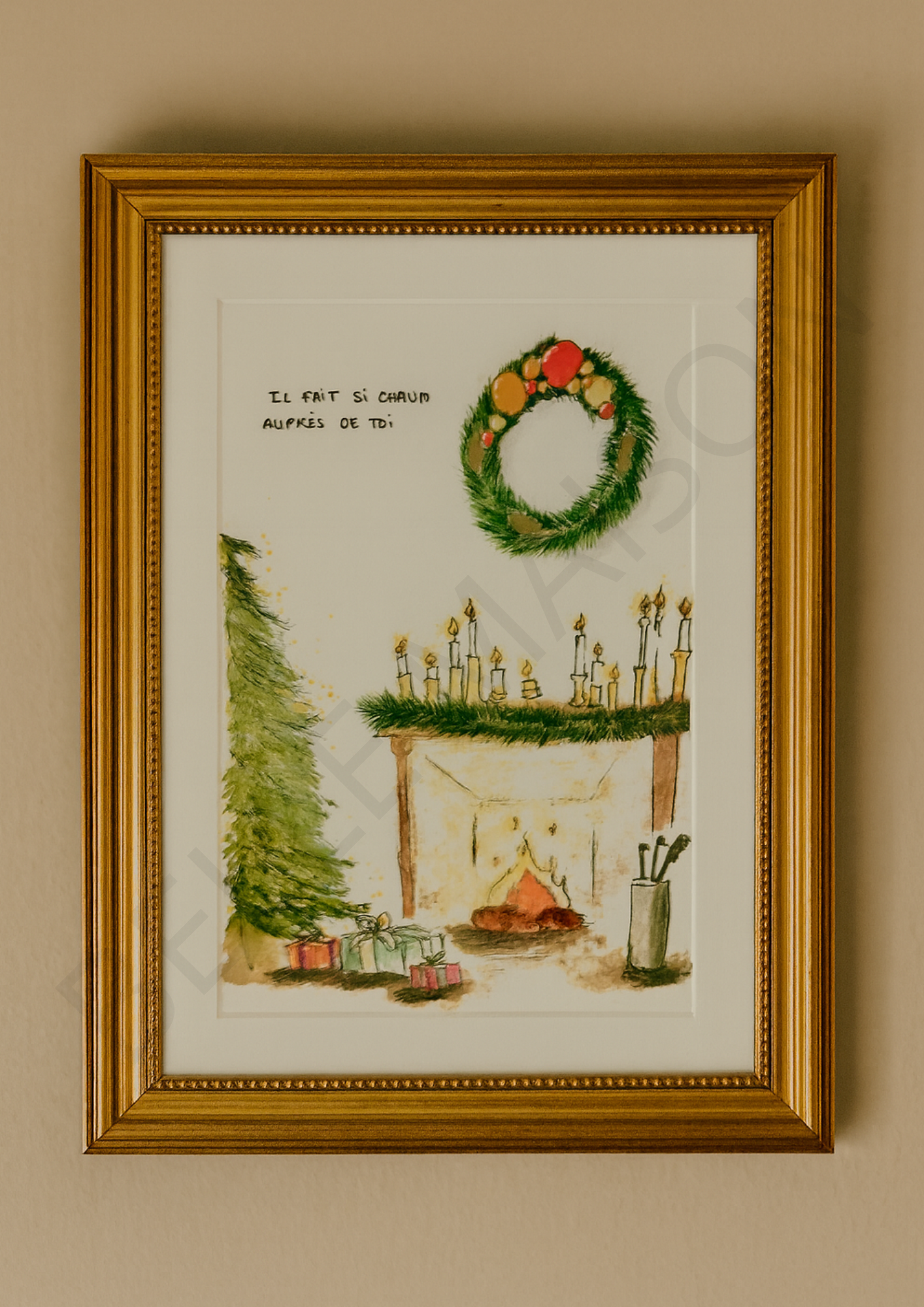 Illustration à l'aquarelle - Il fait si chaud auprès de toi