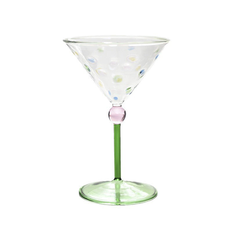 Verre à vin à pois