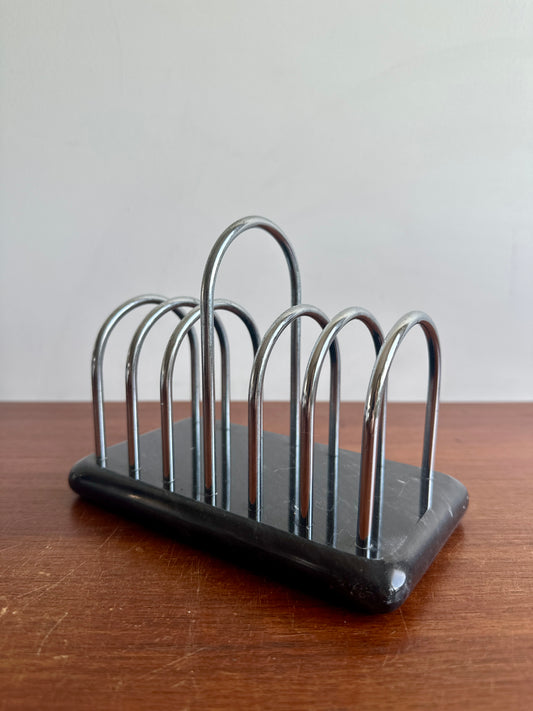 Porte-toasts vintage en marbre - produit chiné