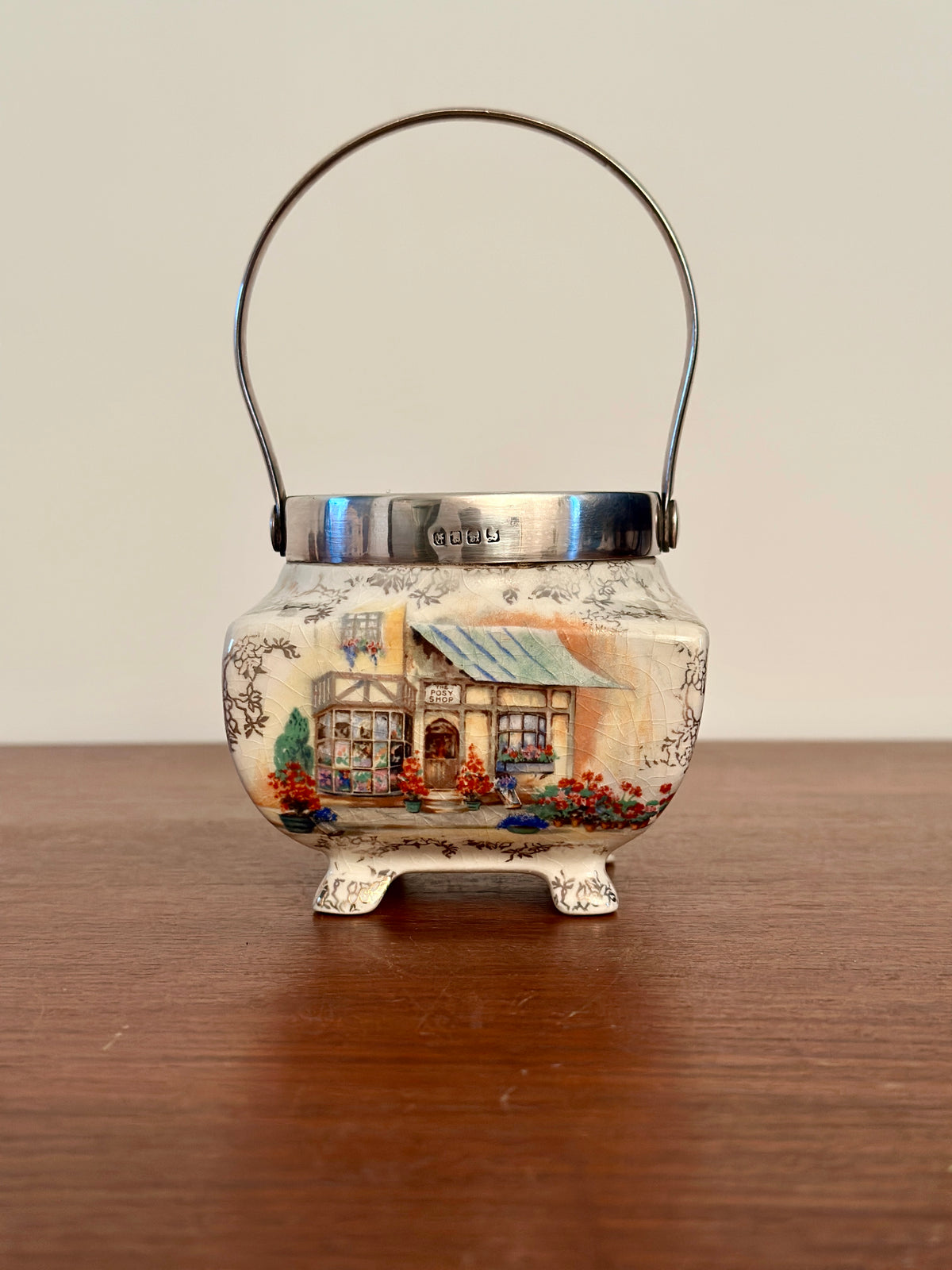 Sucrier vintage cottage anglais - produit chiné