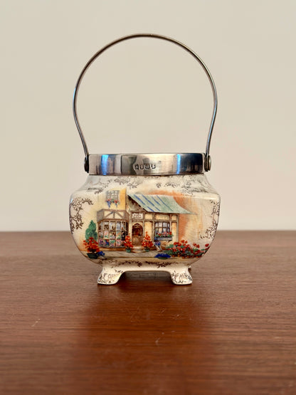 Sucrier vintage cottage anglais - produit chiné