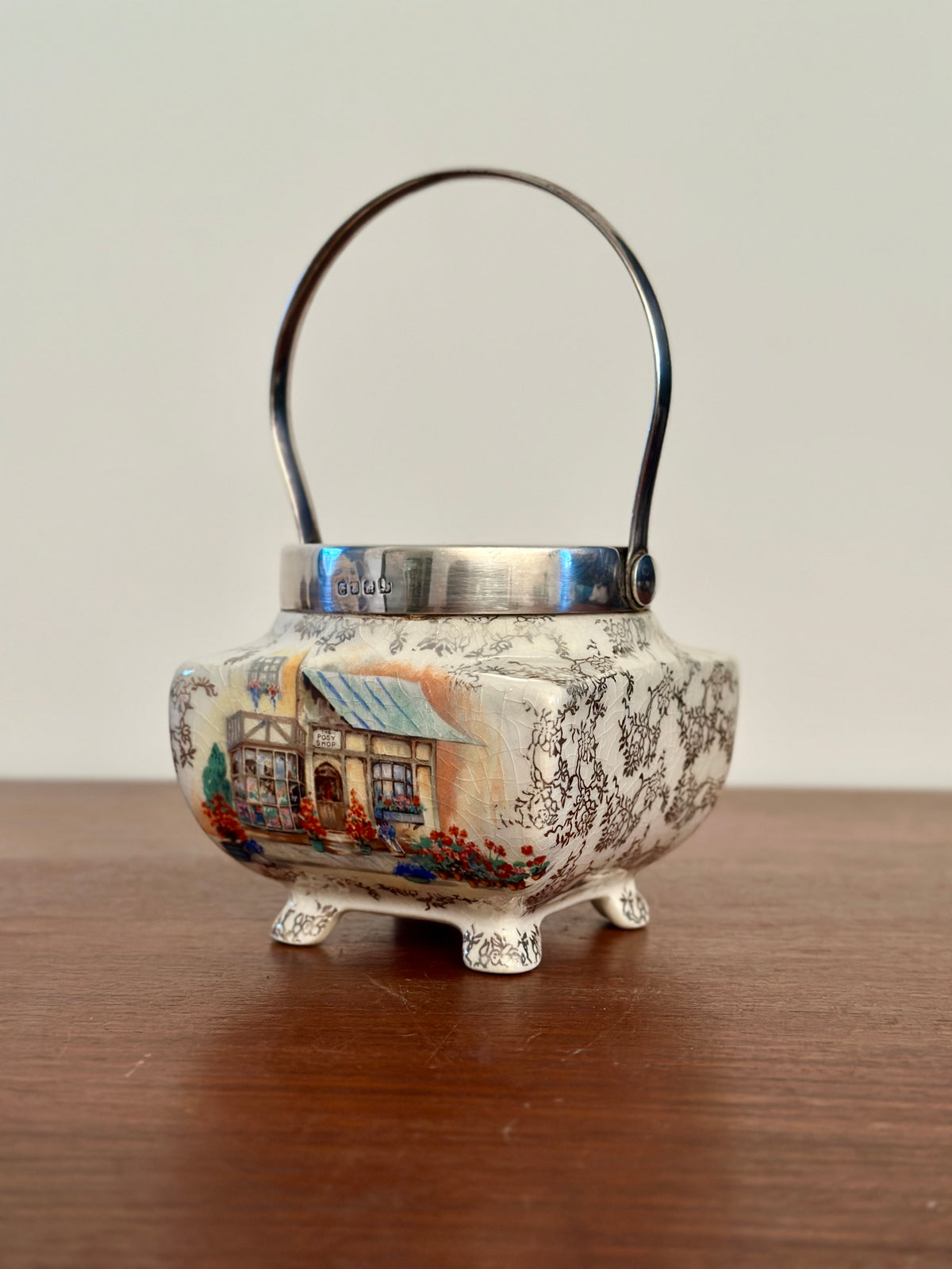 Sucrier vintage cottage anglais - produit chiné