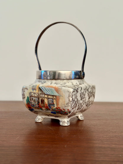 Sucrier vintage cottage anglais - produit chiné