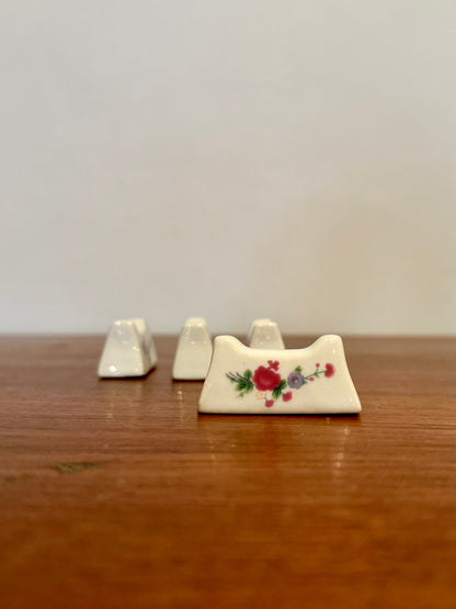 Porte-couteau vintage fleuri - objets chinés