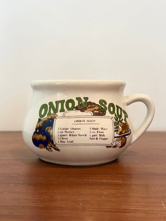 Bol à soupe vintage “Recette” - produit chiné