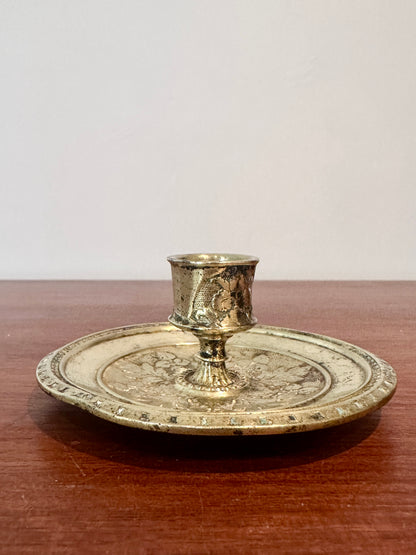 Bougeoir feuilles - objet chiné