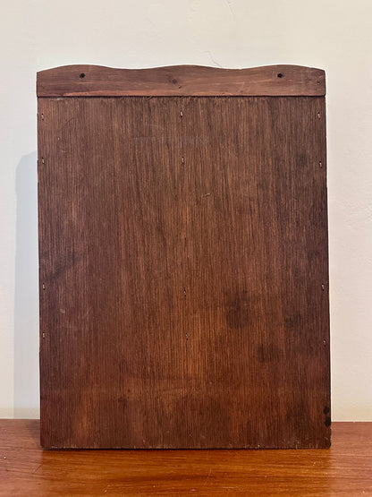 Range-courrier mural en bois - objet chiné