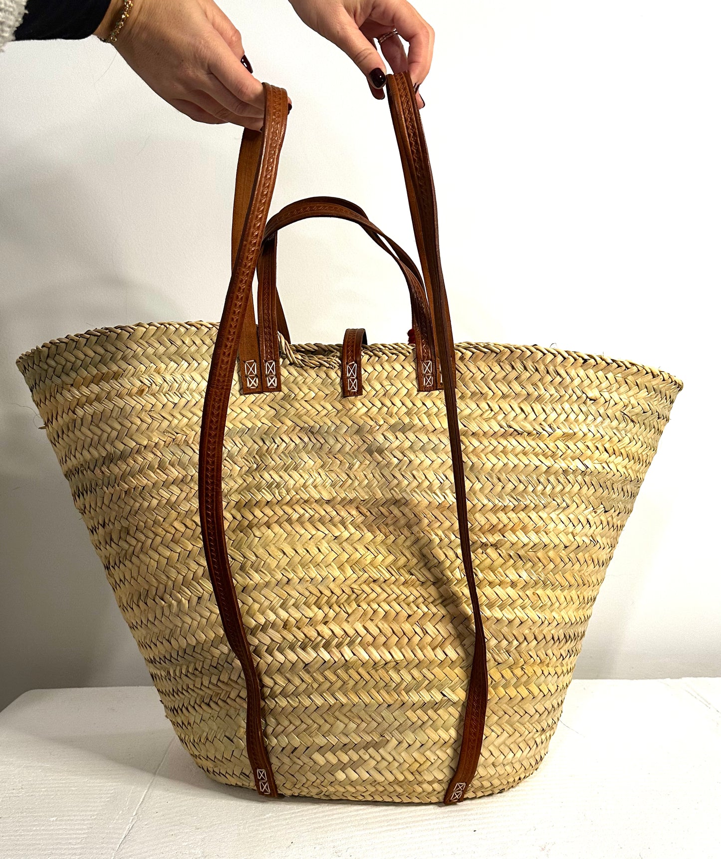 Panier-hotte XXL brodé "Merry Christmas"