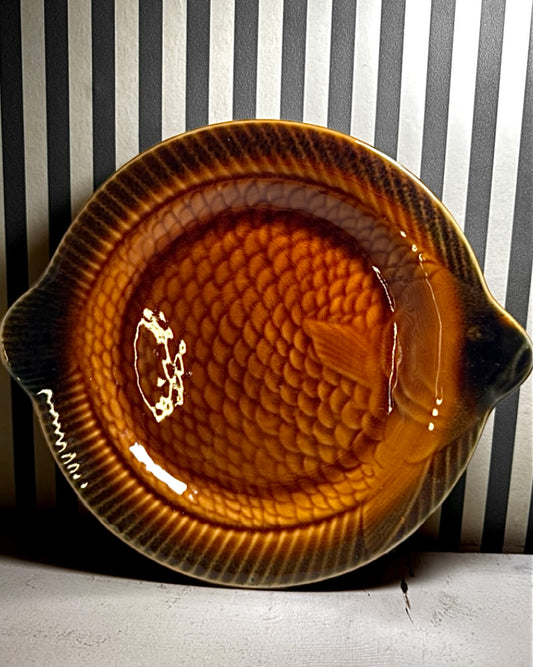 Assiette vintage "poisson" - produit chiné