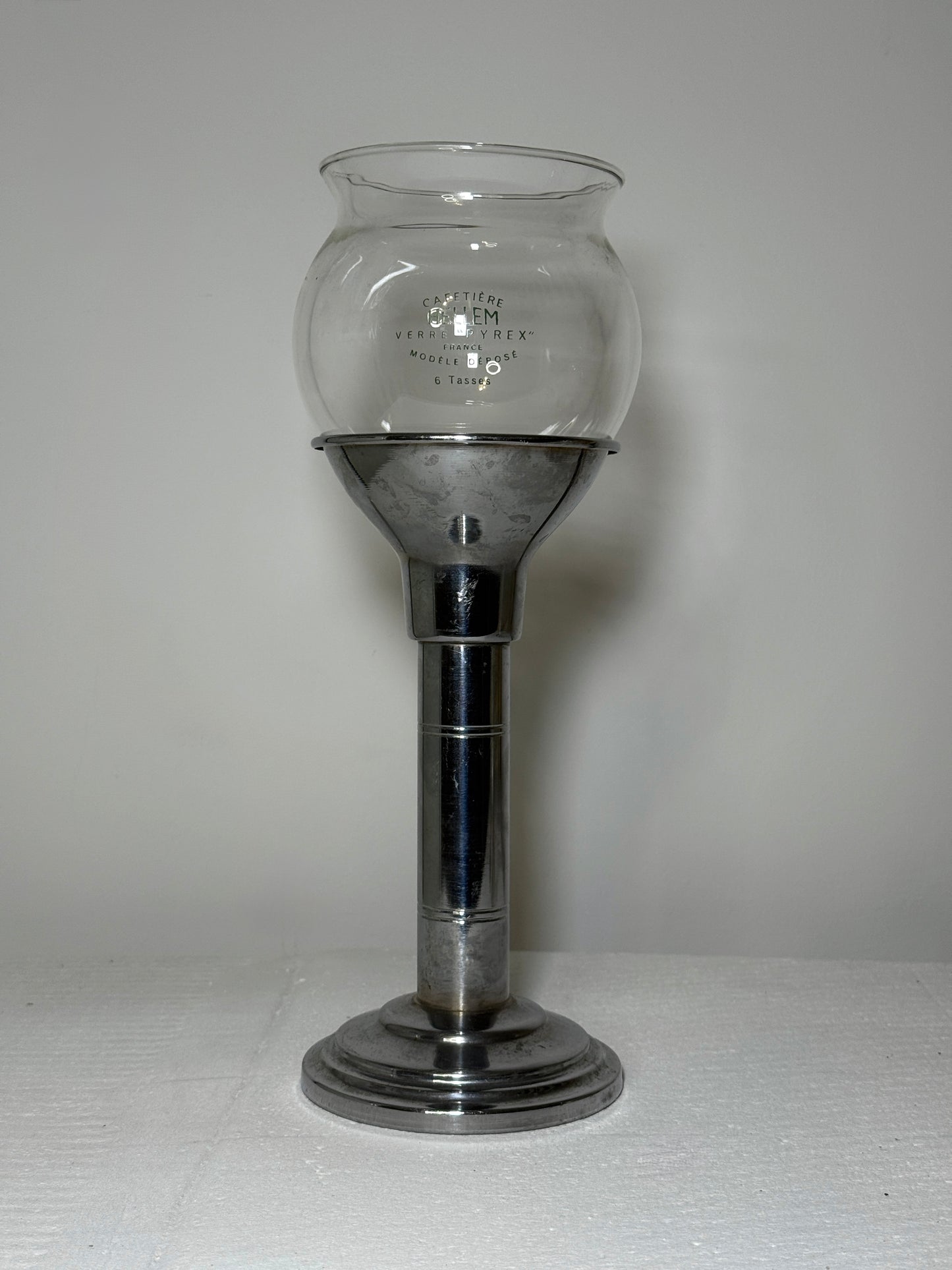 Cafetière ancienne Hellem en verre Pyrex (6 tasses) - produit chiné