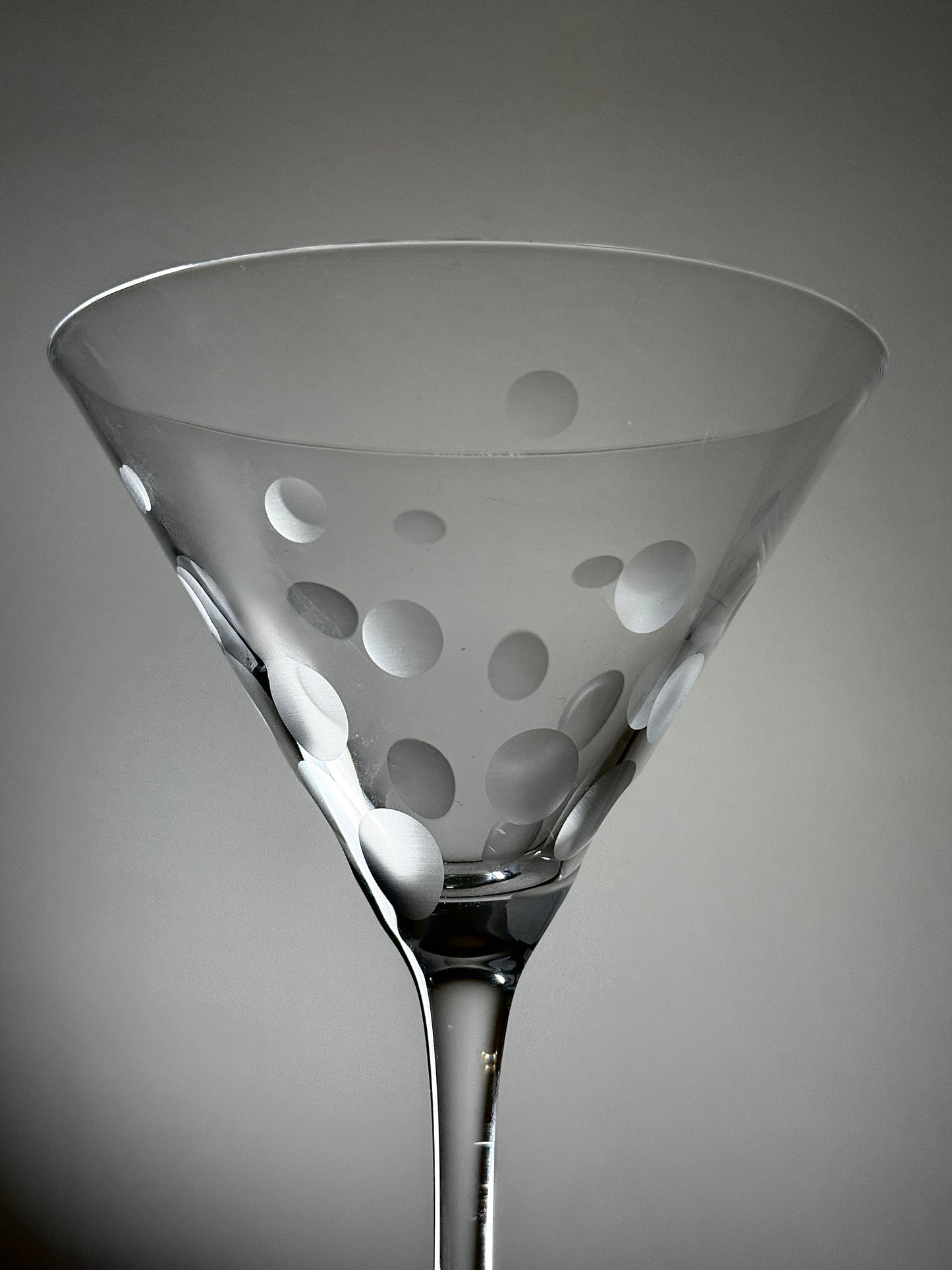 Paire de verres à cocktail pois givrés - produits chinés