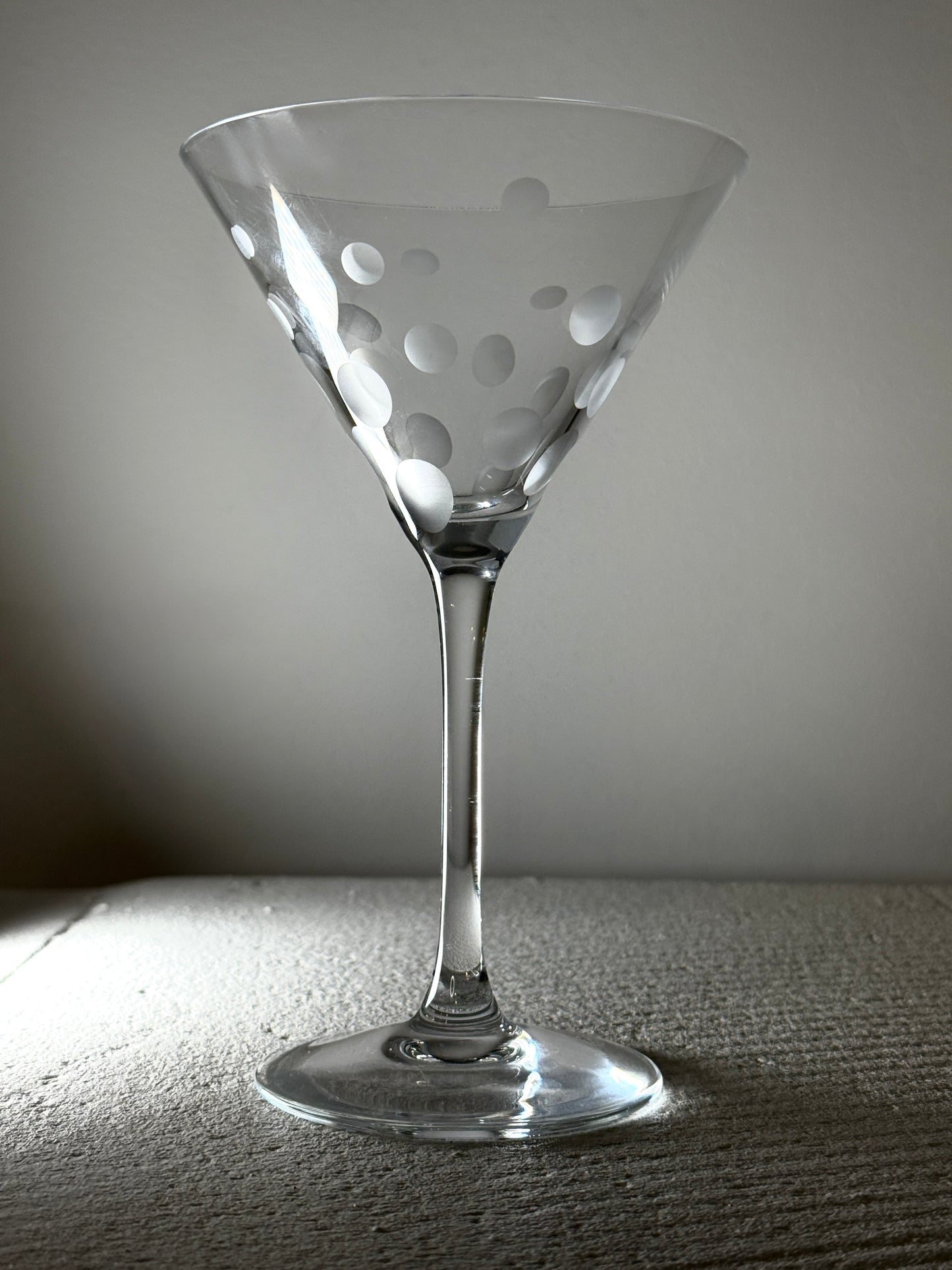 Paire de verres à cocktail pois givrés - produits chinés