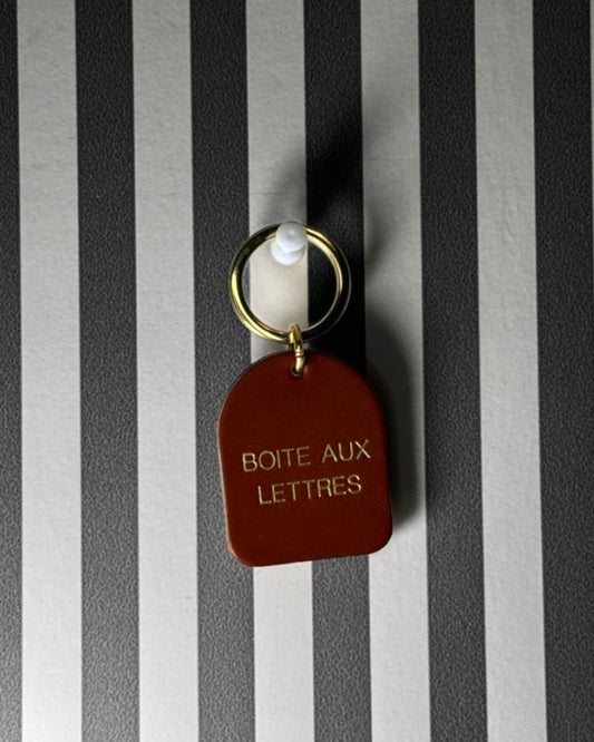 Porte-clé en cuir - boite aux lettres