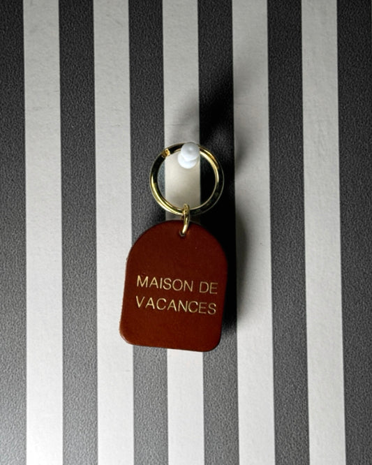 Porte-clé en cuir - maison de vacances
