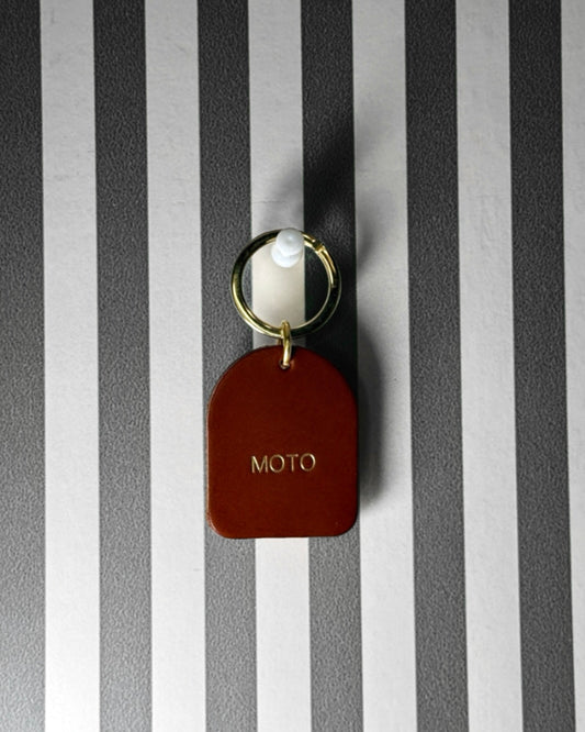 Porte-clé en cuir - moto