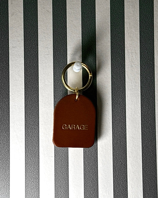 Porte-clé en cuir - garage