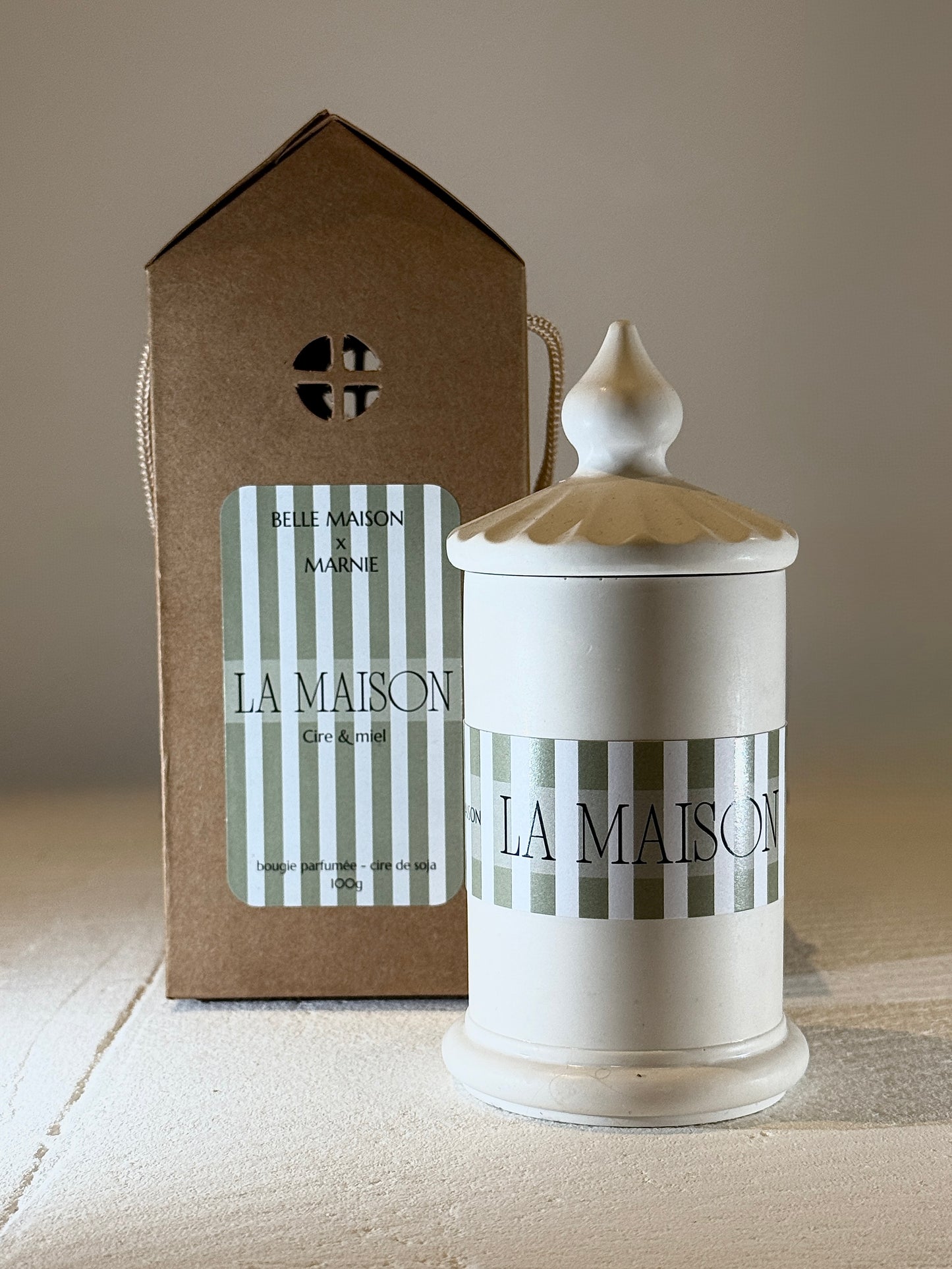 Bougie La maison - cire et miel