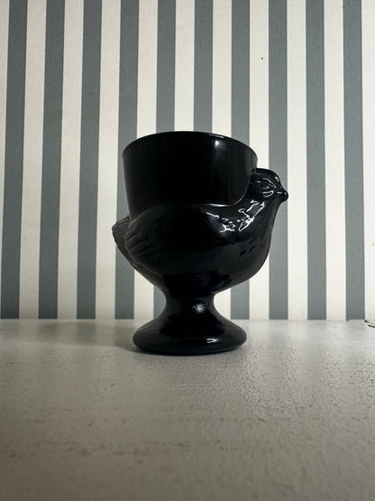 Coquetier “petite poulette” noir - produit chiné