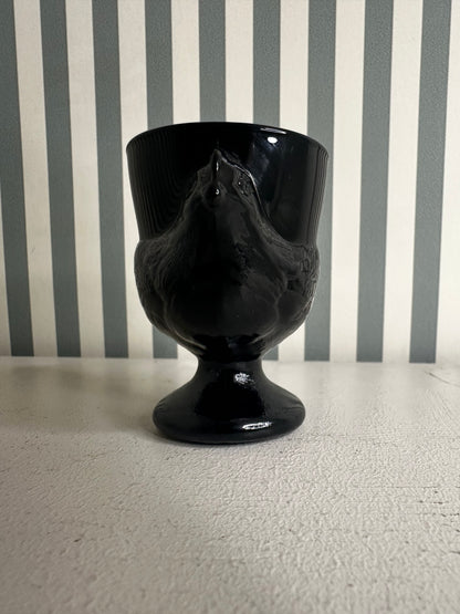 Coquetier “petite poulette” noir - produit chiné