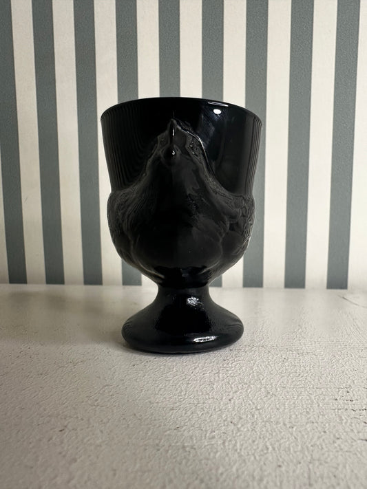 Coquetier “petite poulette” noir - produit chiné