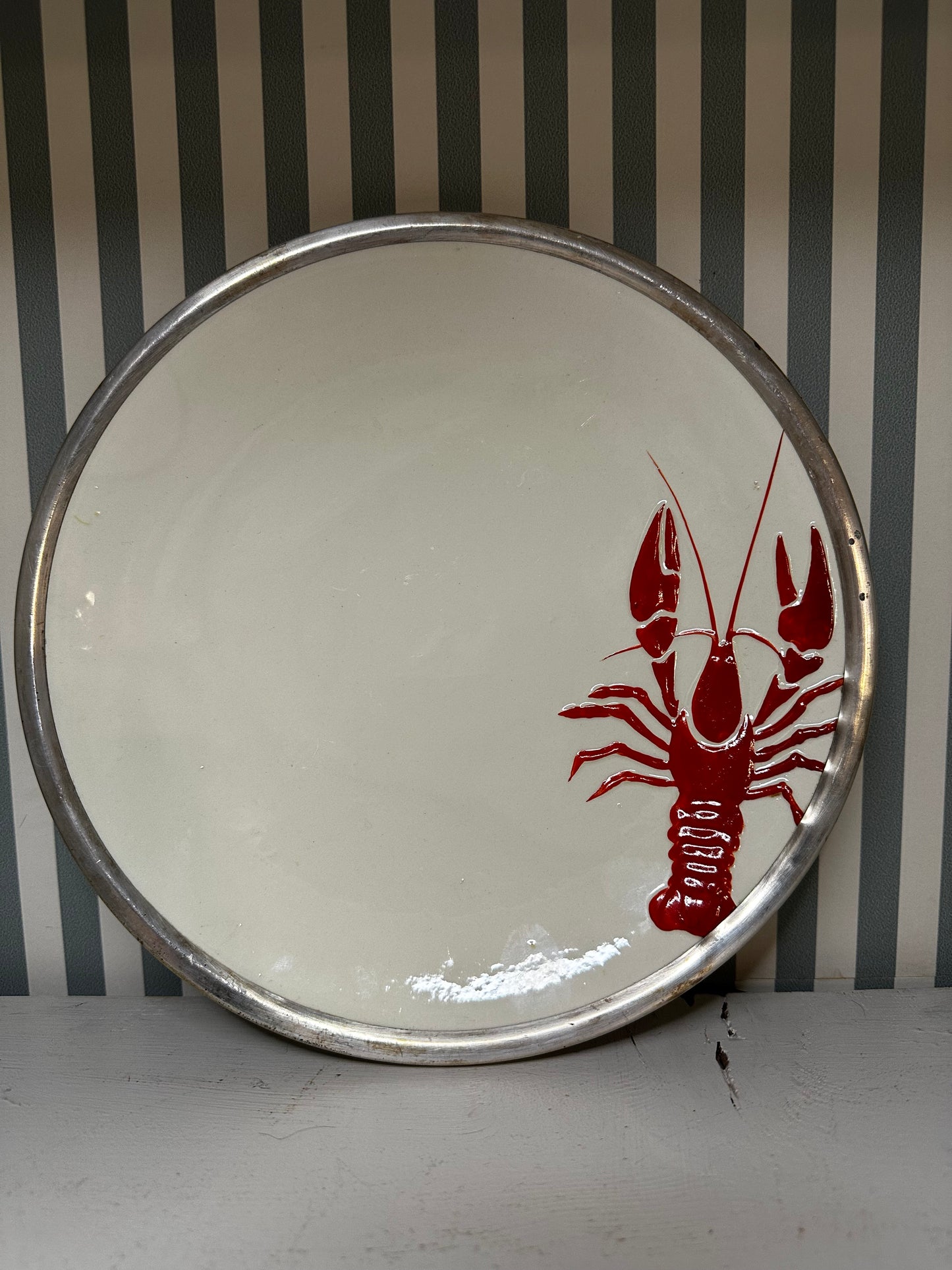 Assiette homard - produit chiné