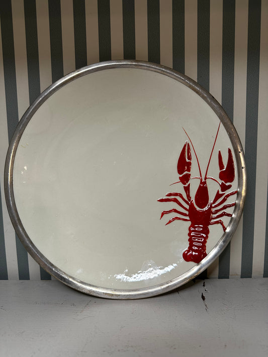 Assiette homard - produit chiné