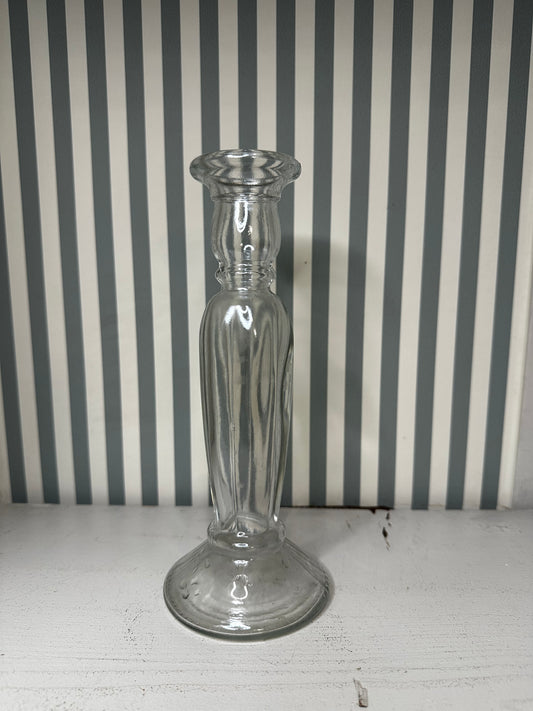 Bougeoir/Soliflore ancien en verre  - produit chiné