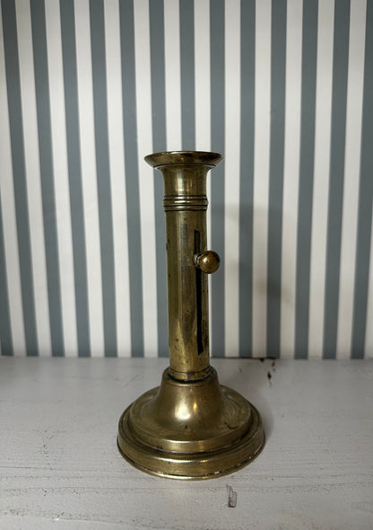 Bougeoir ancien en laiton à coulisse - produit chiné
