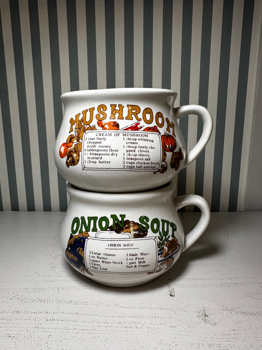 Bol à soupe vintage “Recette” - produit chiné