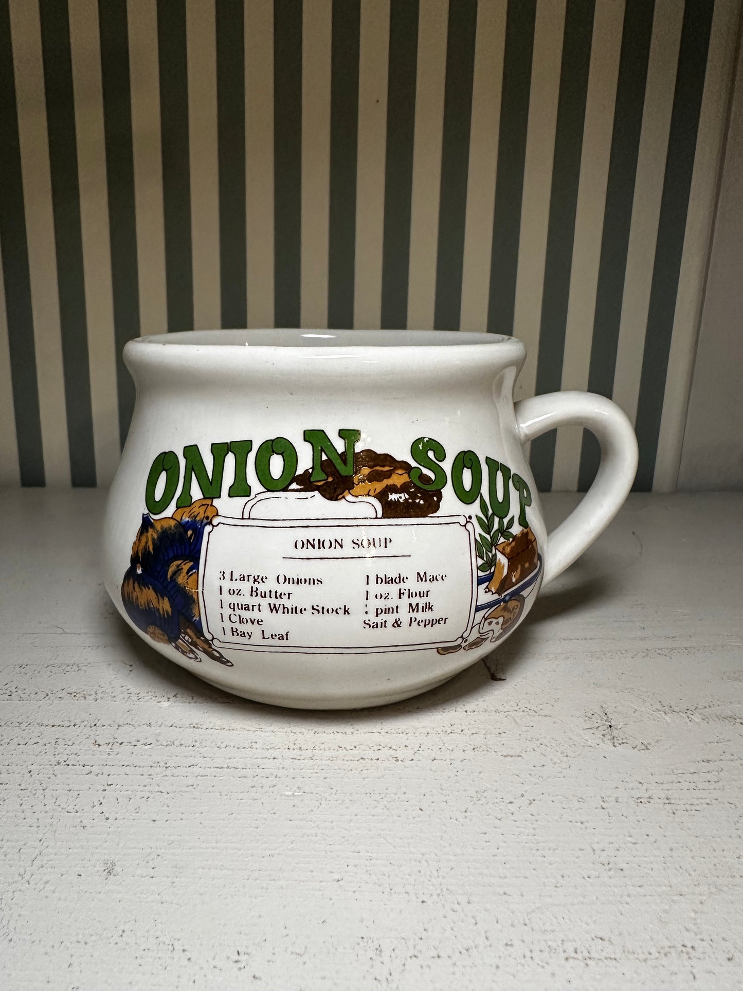 Bol à soupe vintage “Recette” - produit chiné