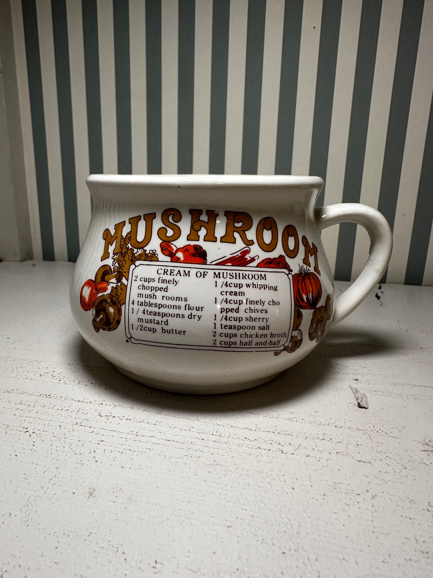 Bol à soupe vintage “Recette” - produit chiné