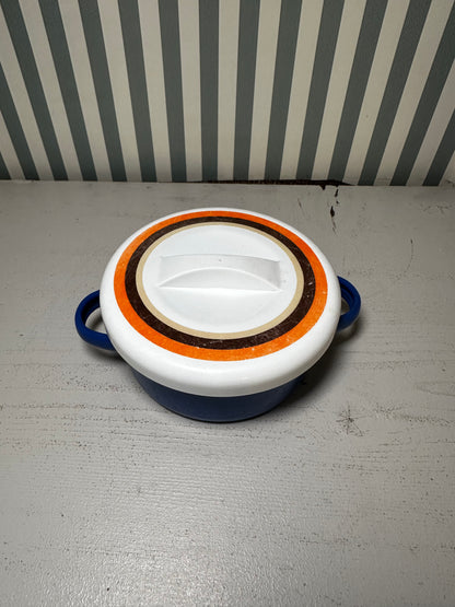 Mini cocotte vintage en fonte émaillée - produit chiné