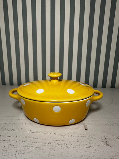 Mini cocotte à pois - produit chiné