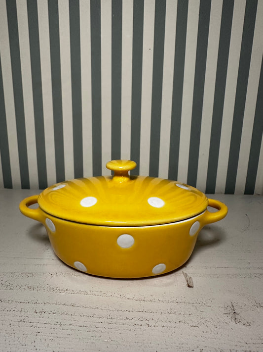 Mini cocotte à pois - produit chiné